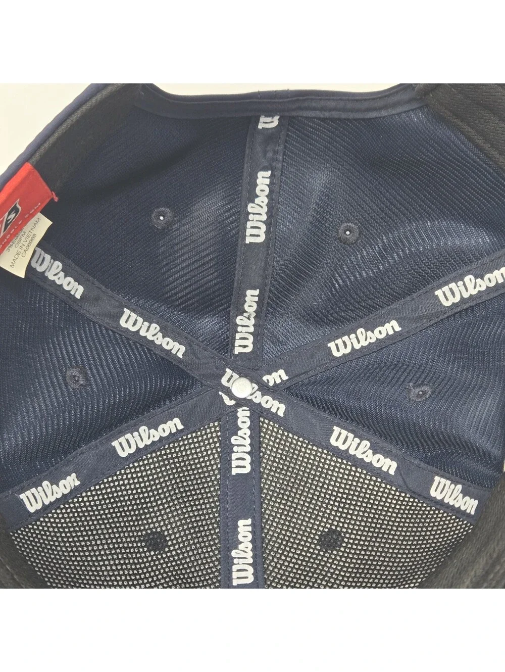 Wilson Staff Golf Hat Cap Navy Blue Adjustable Hook & Loop Performance